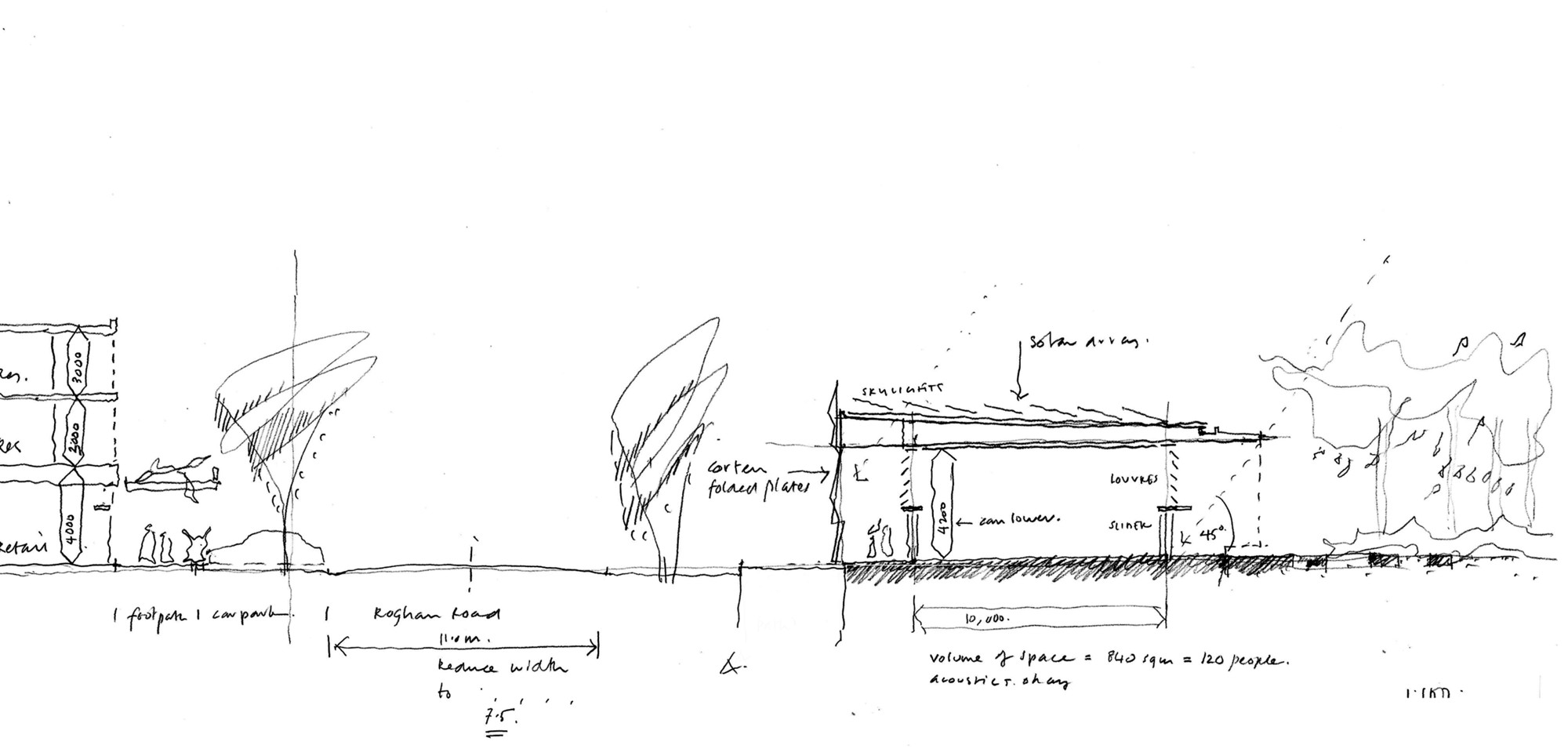 2000x964 Gallery Of Fitzgibbon Community Center Richard Kirk Architect - Community Sketch