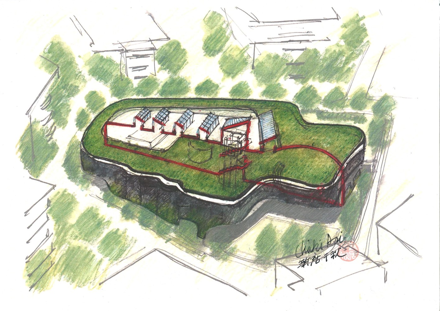 1414x1000 Gallery Of Karakida Community Center Chiaki Arai Urban And - Community Sketch