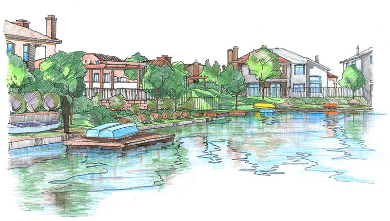 800x455 Westlake Community Concept, Fresno, Ca Udla - Community Sketch