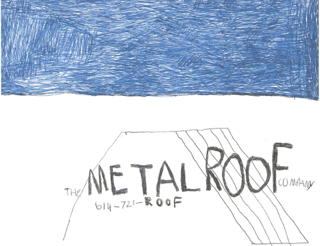 650x500 Metal Roof Sketch - Company Sketch