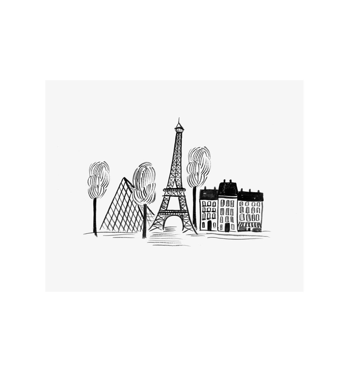 1170x1248 Paris Sketch Art Print By Rifle Paper Co. Made In Usa - Company Sketch