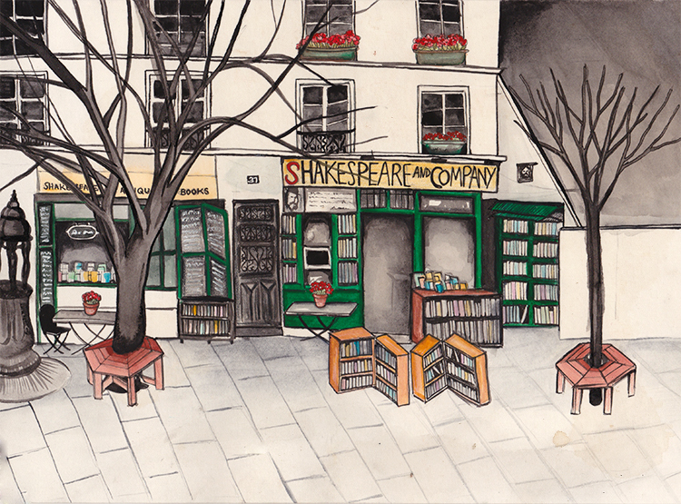 750x555 Shakespeare Amp Company Sketch Jennifer Magno Graphic Design - Company Sketch