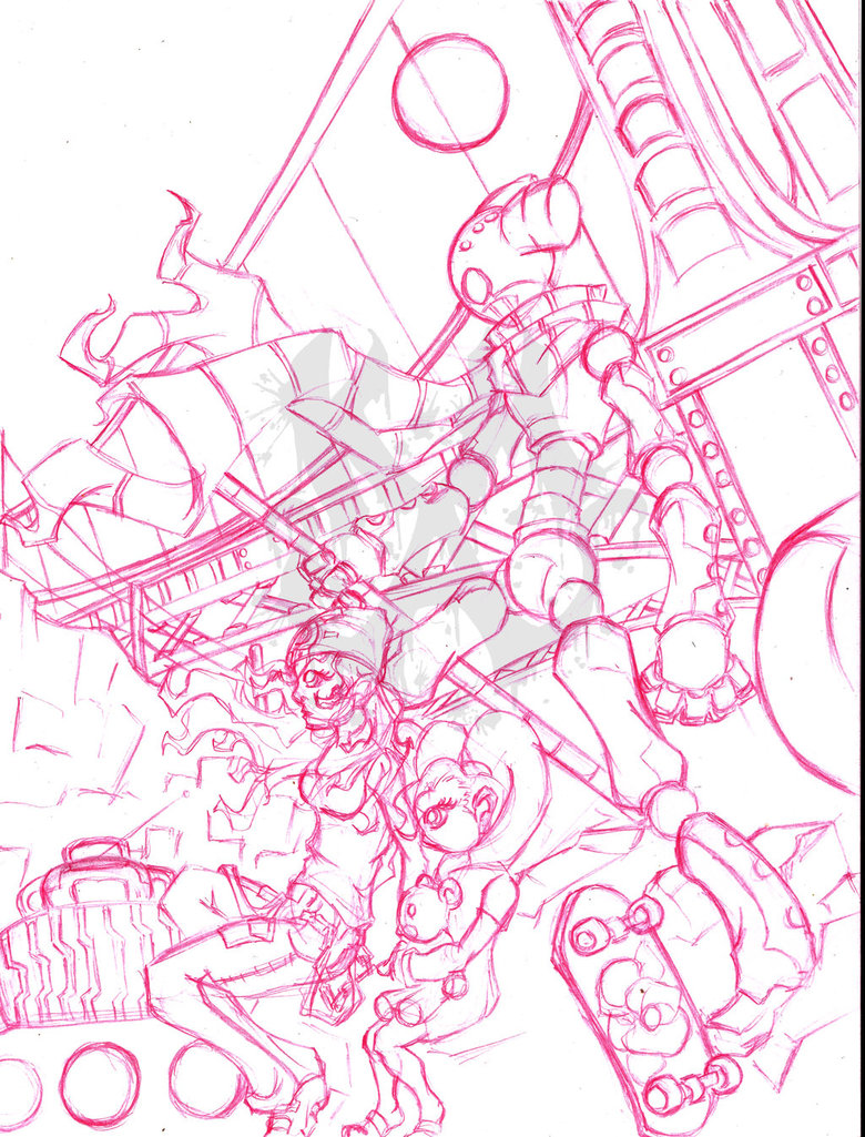 780x1025 Three Company (Sketch) By Kaz Magicarts - Company Sketch