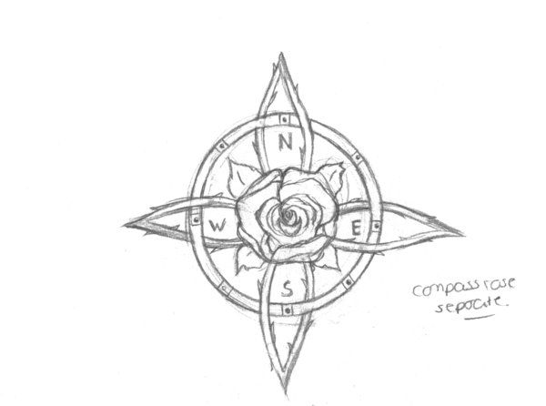 600x446 Compass Rose Drawings Compass Rose By Chernobylblue Traditional - Compass Rose Sketch