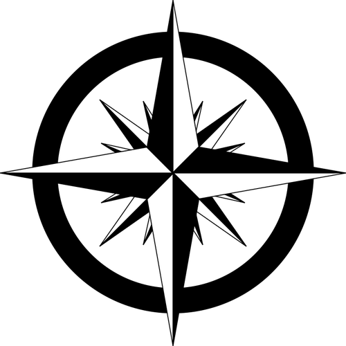 500x500 Compass Rose Vector Sketch Public Domain Vectors - Compass Rose Sketch