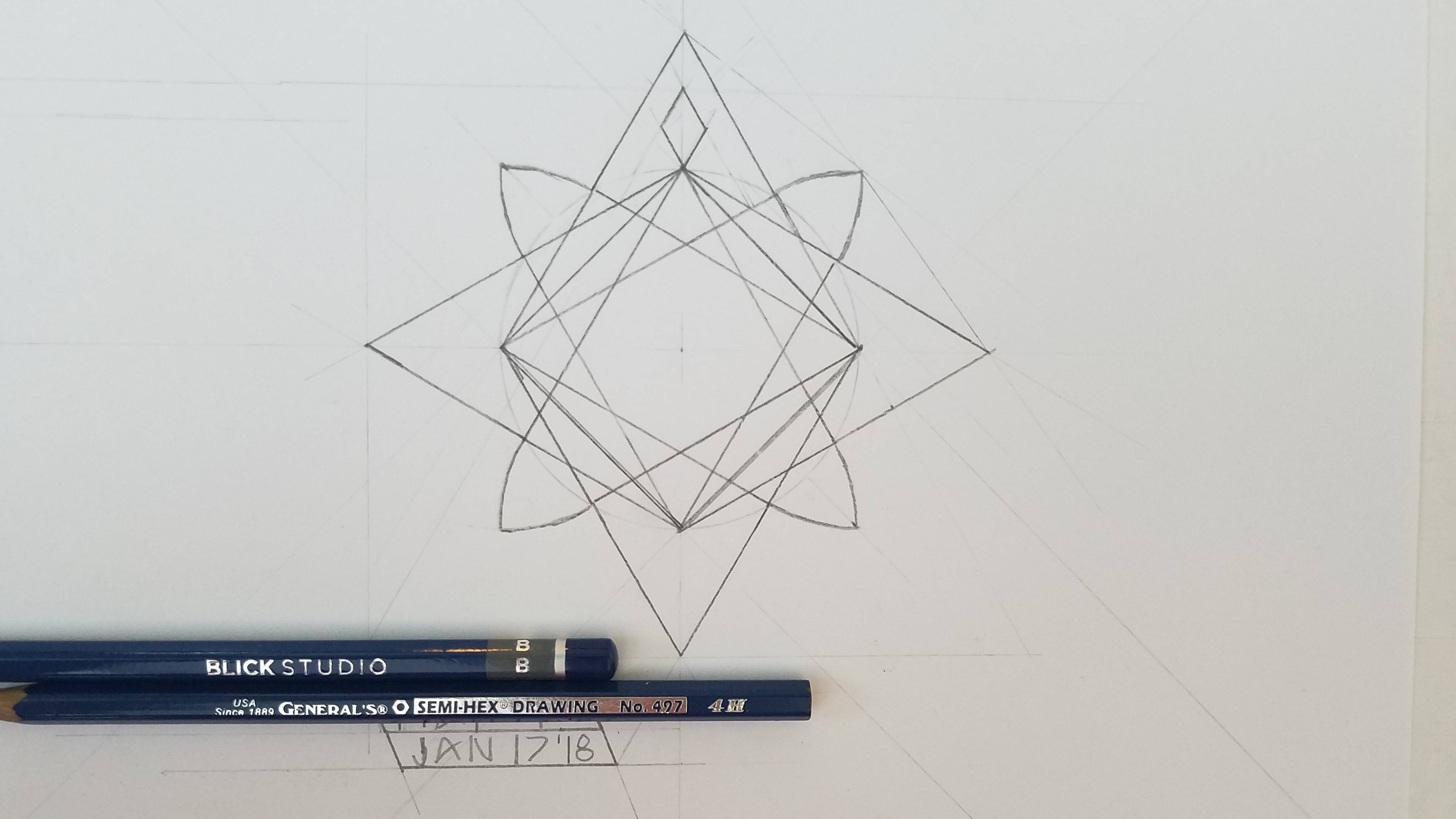 4032x2268 Had Some Free Time In Class, Made A Compass Rose. Doodles - Compass Rose Sketch