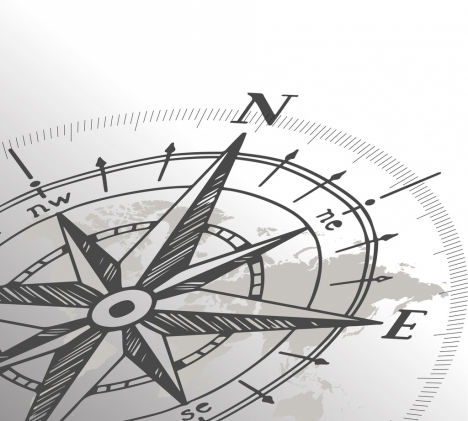 468x421 Compass Background Closeup Handdrawn Sketch Vectors Stock In - Compass Sketch