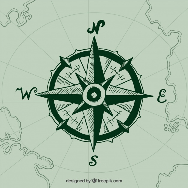 626x626 Drawing Compass Vectors, Photos And Psd Files Free Download - Compass Sketch