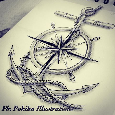 480x480 Resultado De Imagen Para Compass Sketch Tattoo Designs Tatuajes - Compass Sketch
