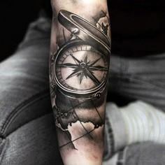 236x236 99 Compass Tattoos - Compass Tattoo Sketch