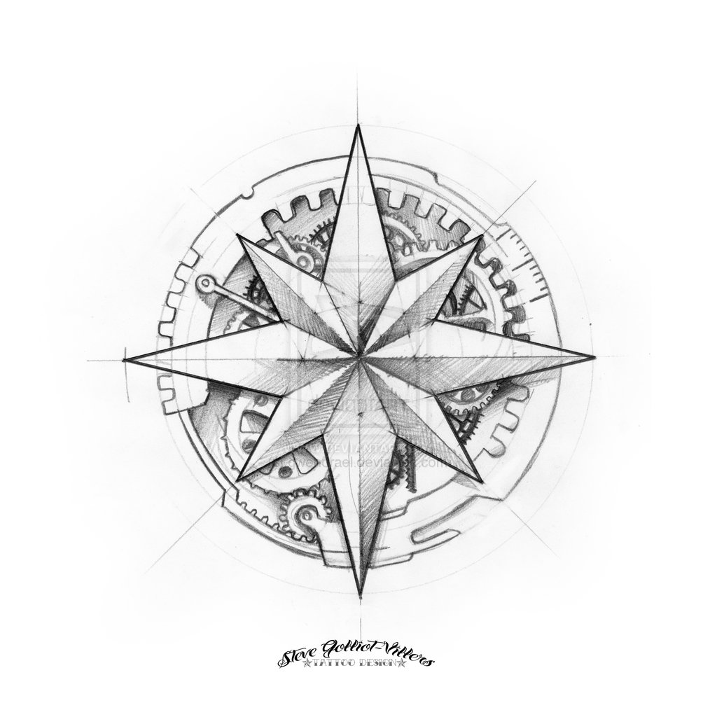 Simple Compass Tattoo Be57db80 Bekhauphindianews Com