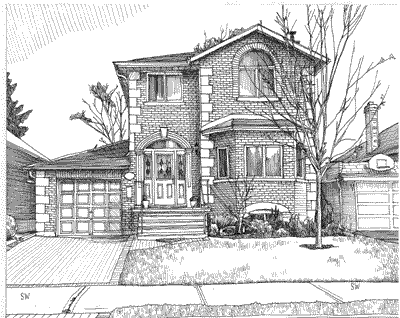 400x318 Toronto Map - Complex Sketch