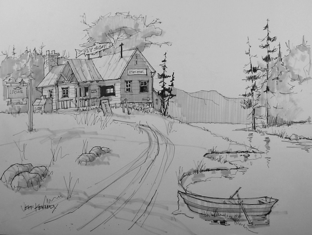 1024x770 Just Sketching Flyshop - Composition Sketches