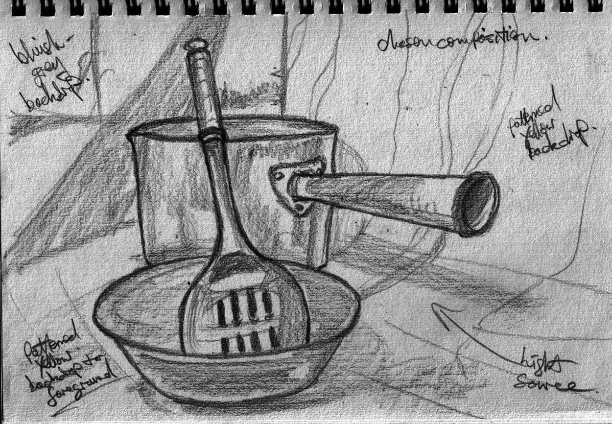 1250x866 Part 2 Exercise 8 Still Life With Man Made Objects Stuart - Composition Sketches
