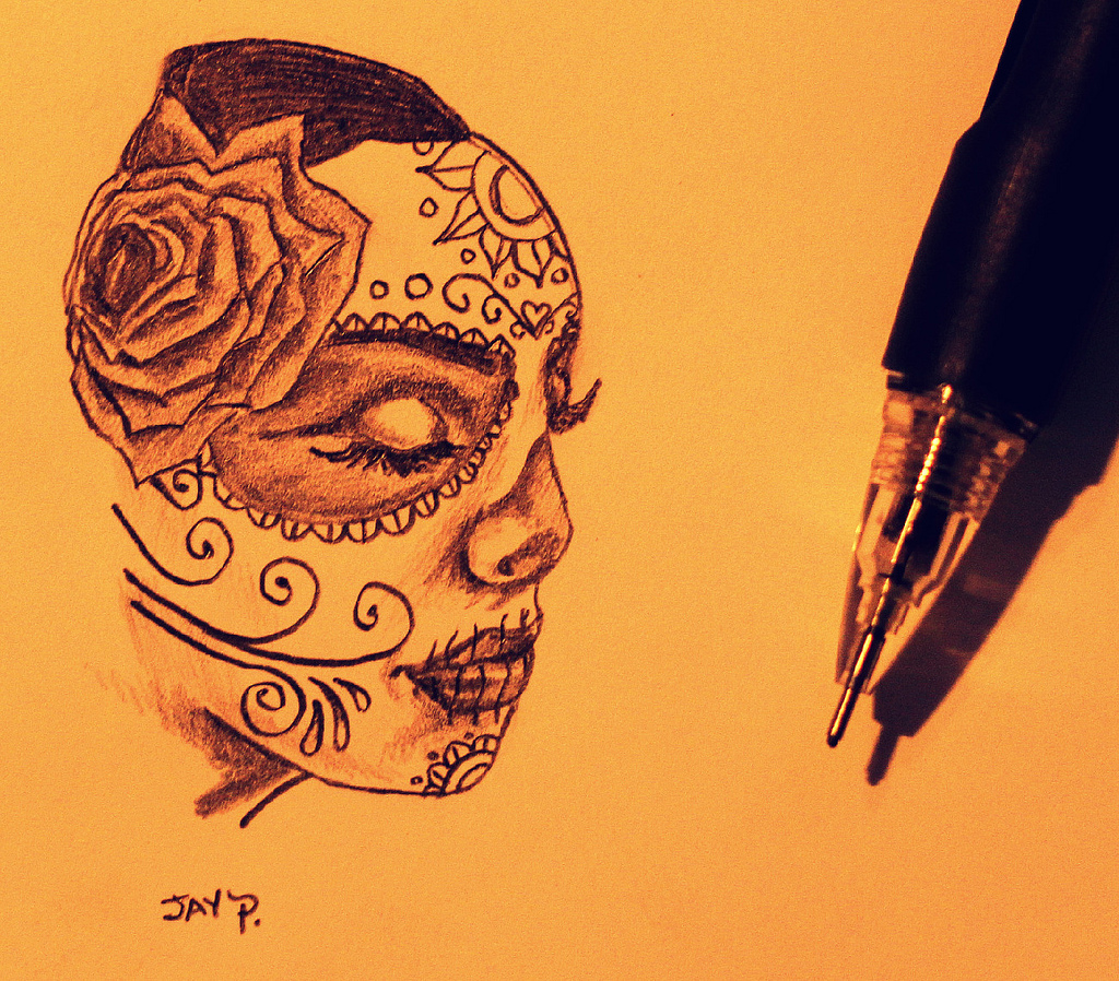 1024x898 Muerta Sketch W 0.7mm Mechanical Pencil On - Compu Sketch