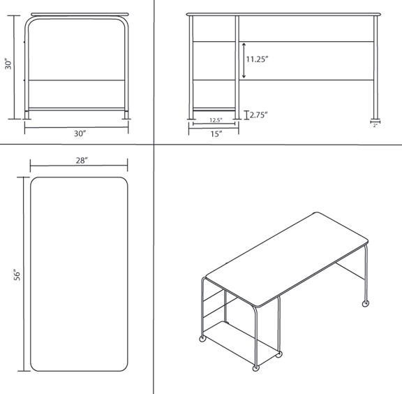 576x564 The Digital Portfolio Computer Desk Sketches - Computer Desk Sketch