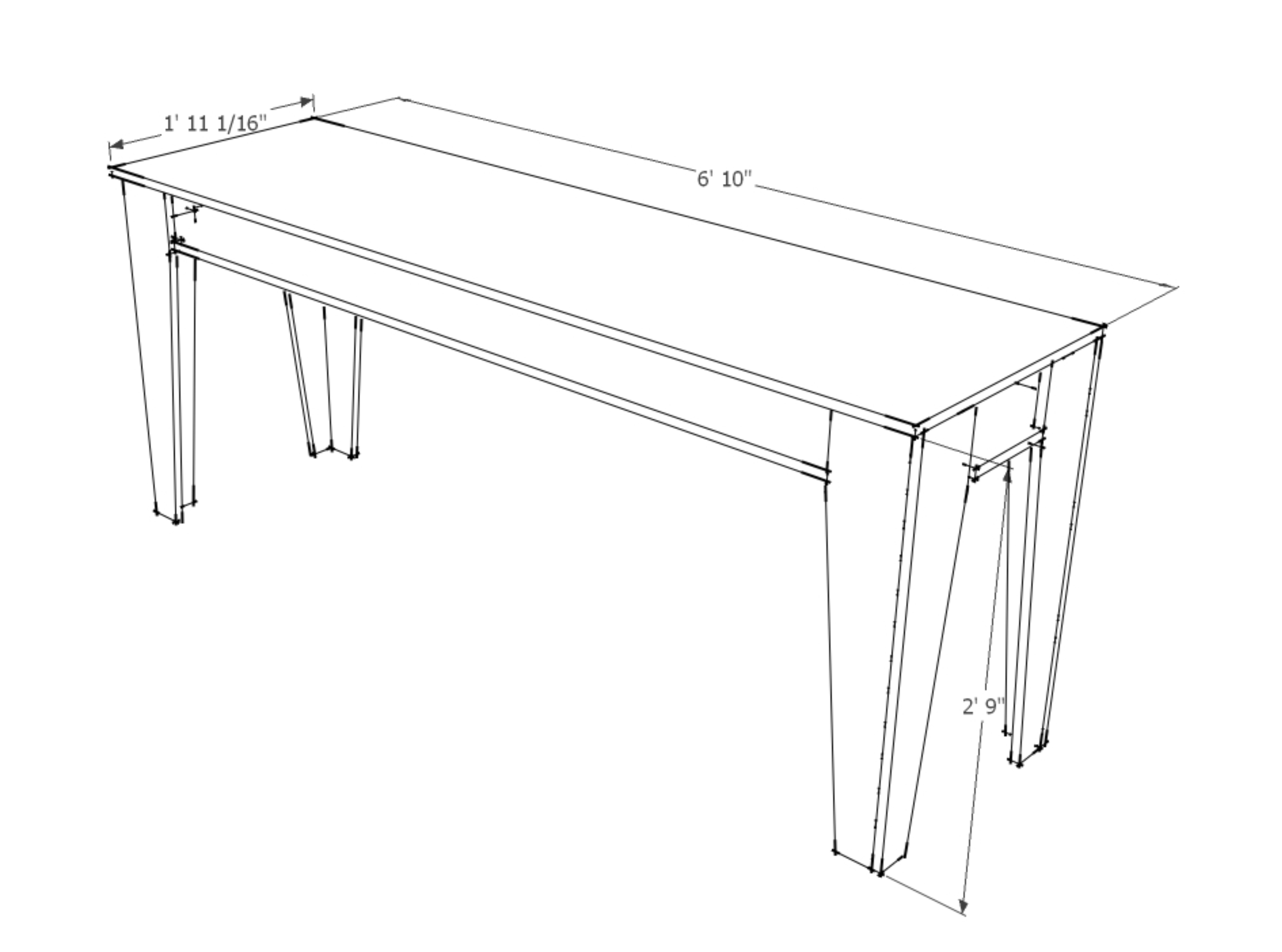 3937x2925 Computer Desk Project - Computer Desk Sketch