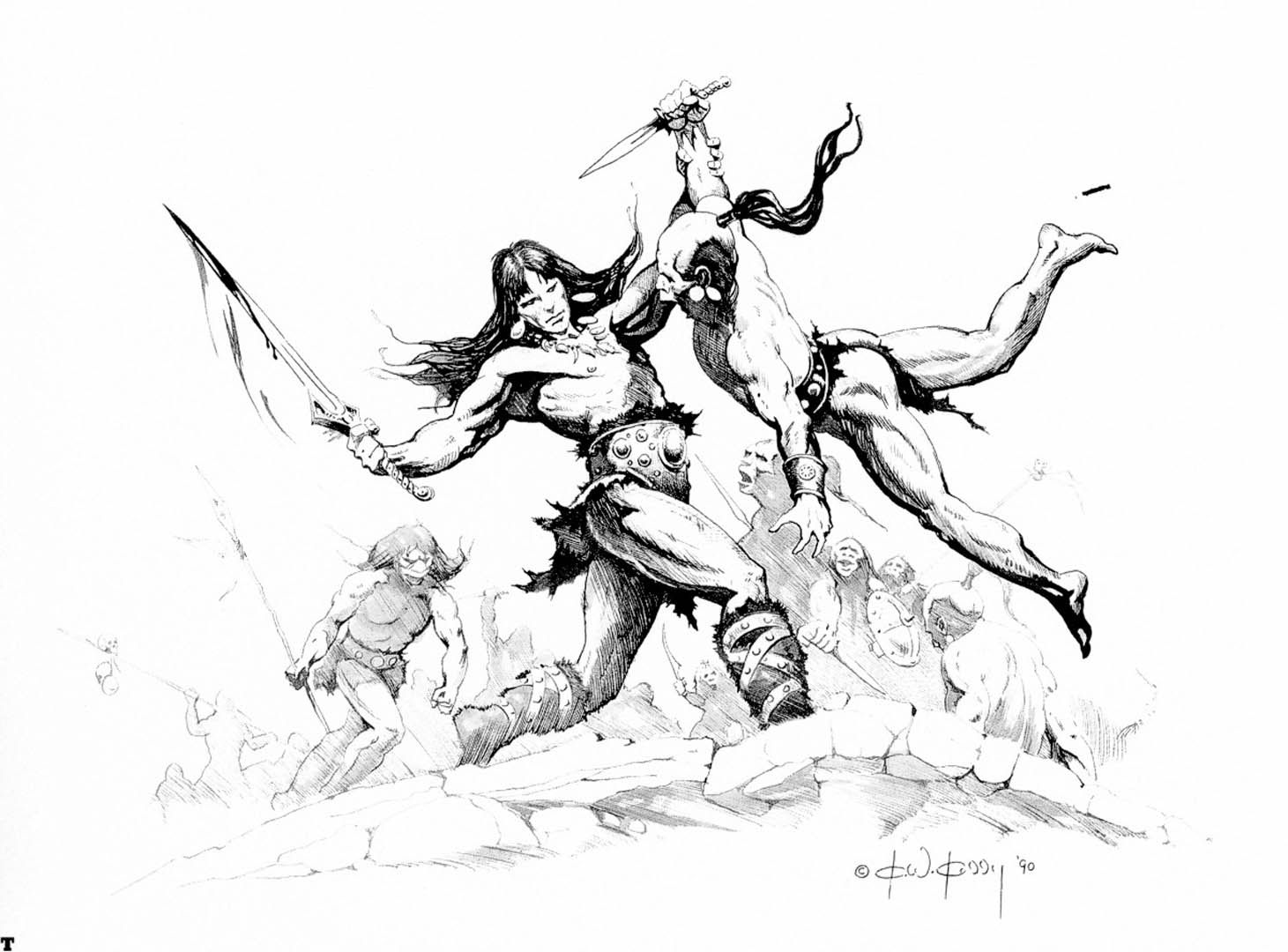 1461x1080 Ken Kelly Conan Sketch Ken Kelly Conan, Sketches - Conan Sketch