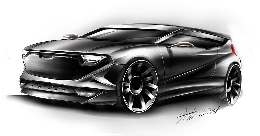 900x474 Dacia Concept Car Sketching By Koleos33 - Concept Car Sketches