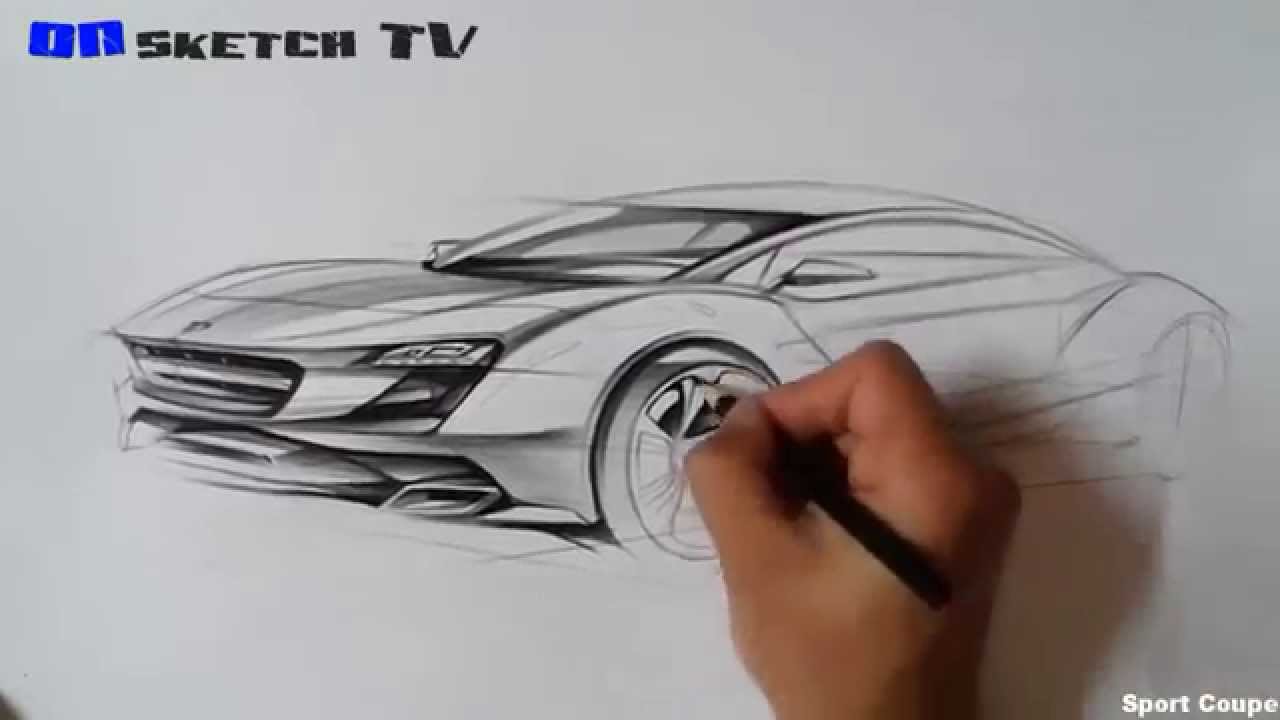 1280x720 Tv Car Sketch - Concept Car Sketches