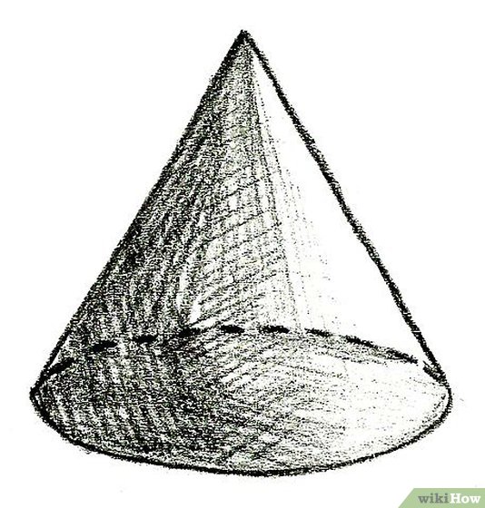 534x560 How To Draw A 3d Cone 8 Steps (With Pictures) - Cone Sketch