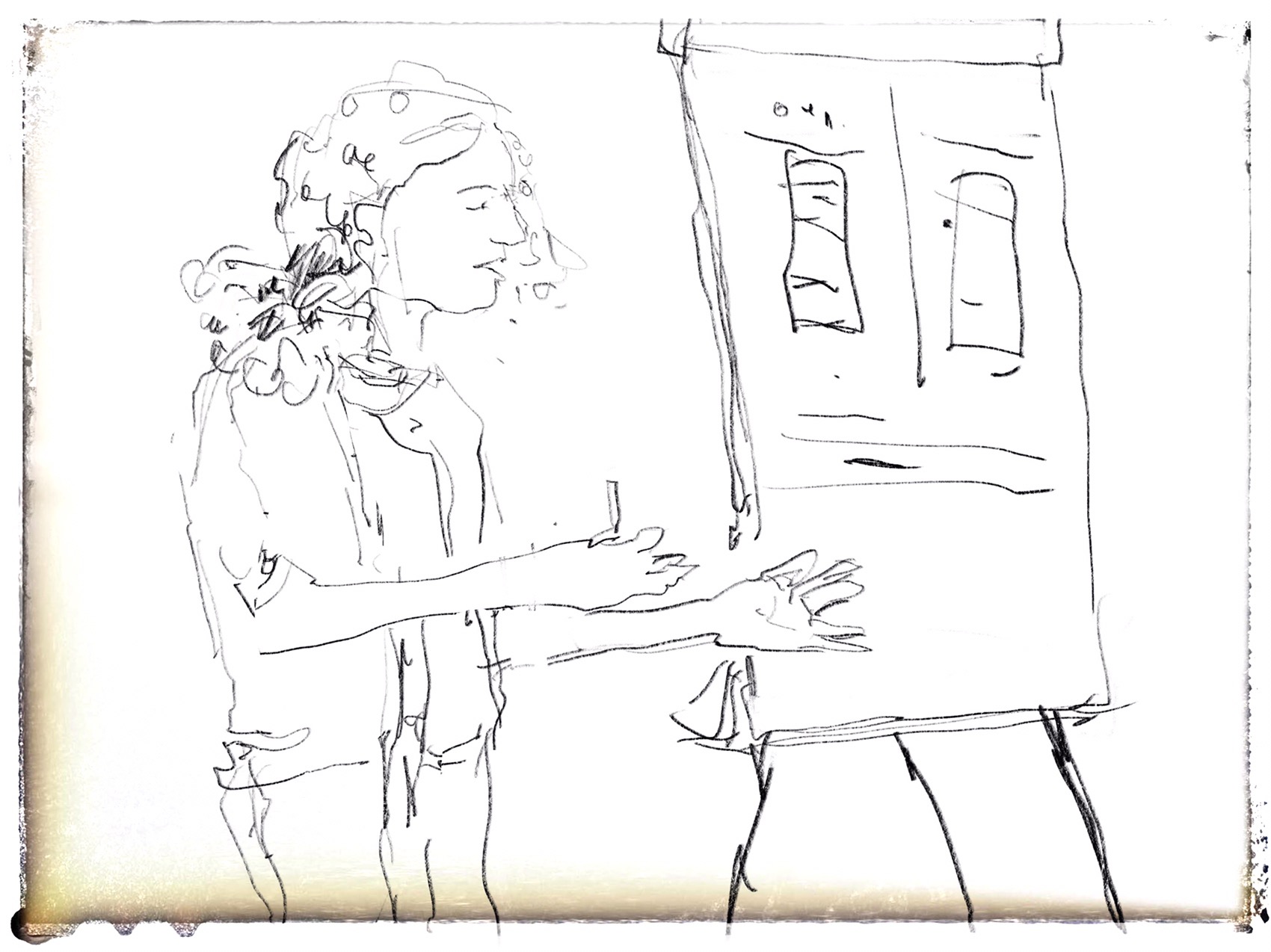 1700x1274 Three More Sketches From The Conference Deliberate Sketching - Conference Sketch