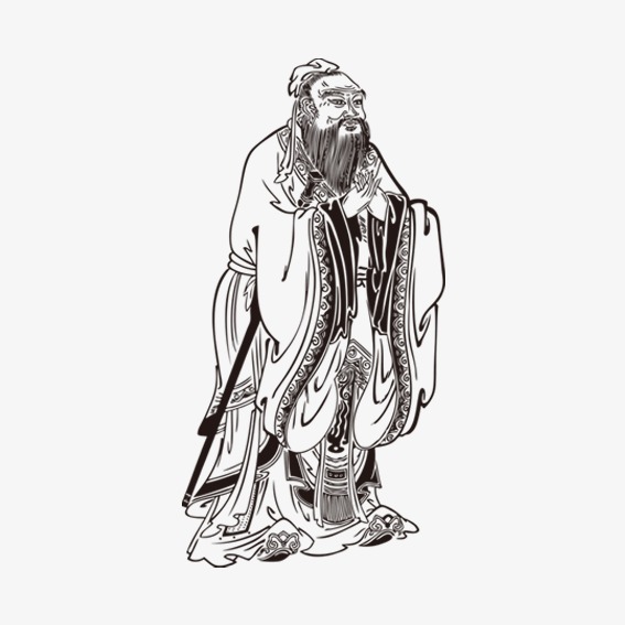 567x567 Confucius, Character, Chinese Style Png And Psd File For Free Download - Confucius Sketch