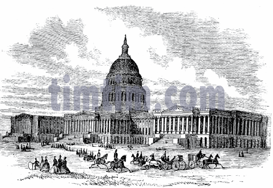 558x384 Free Drawing Of Congress Building Usa Bw From The Category History - Congress Sketch