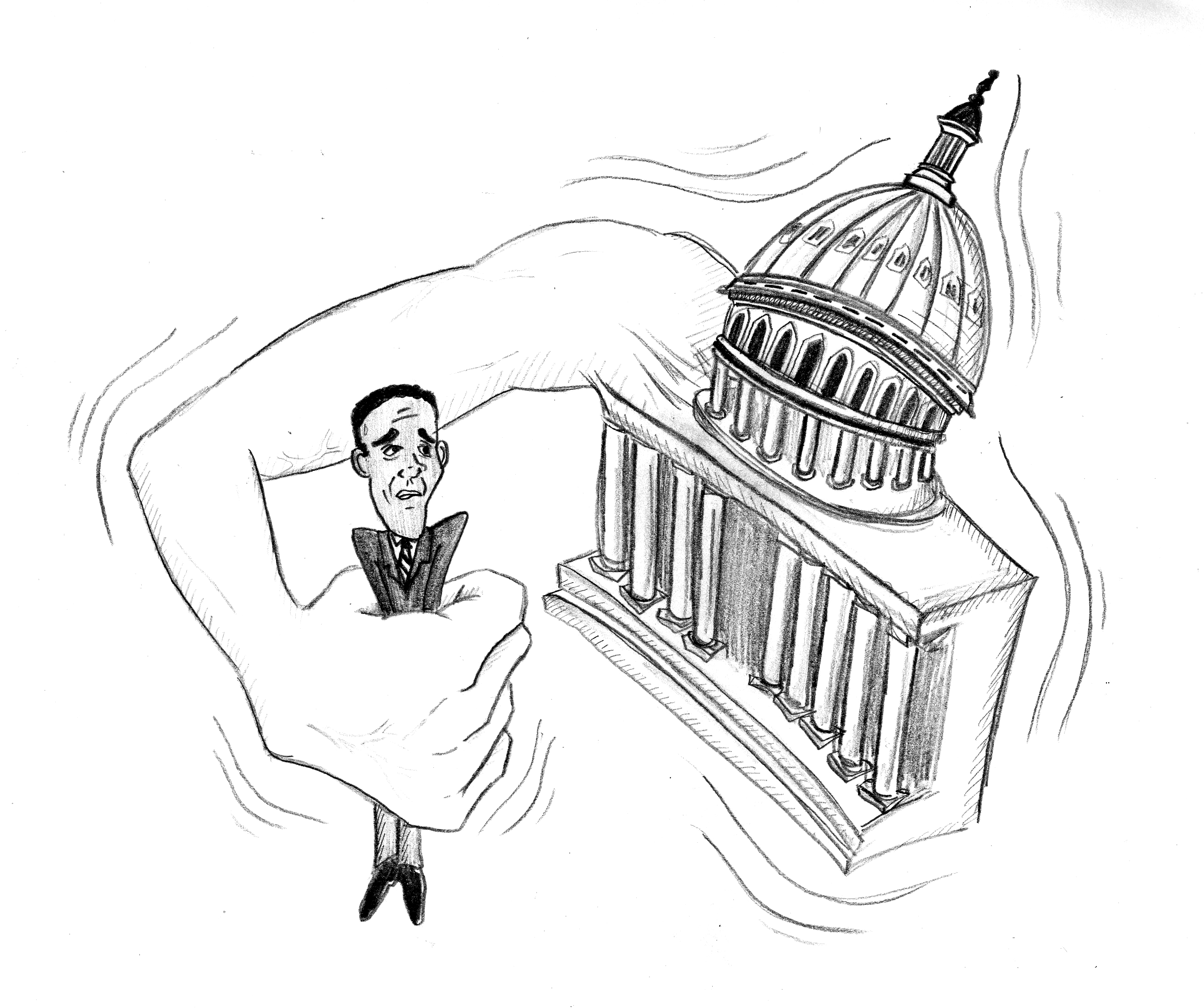 2617x2190 Power Of Congress Lies In Red Tape Daily Trojan - Congress Sketch