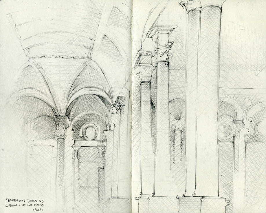 919x735 Urban Sketchers Washington Dc 30th Sketchcrawl @ Library Of Congress - Congress Sketch