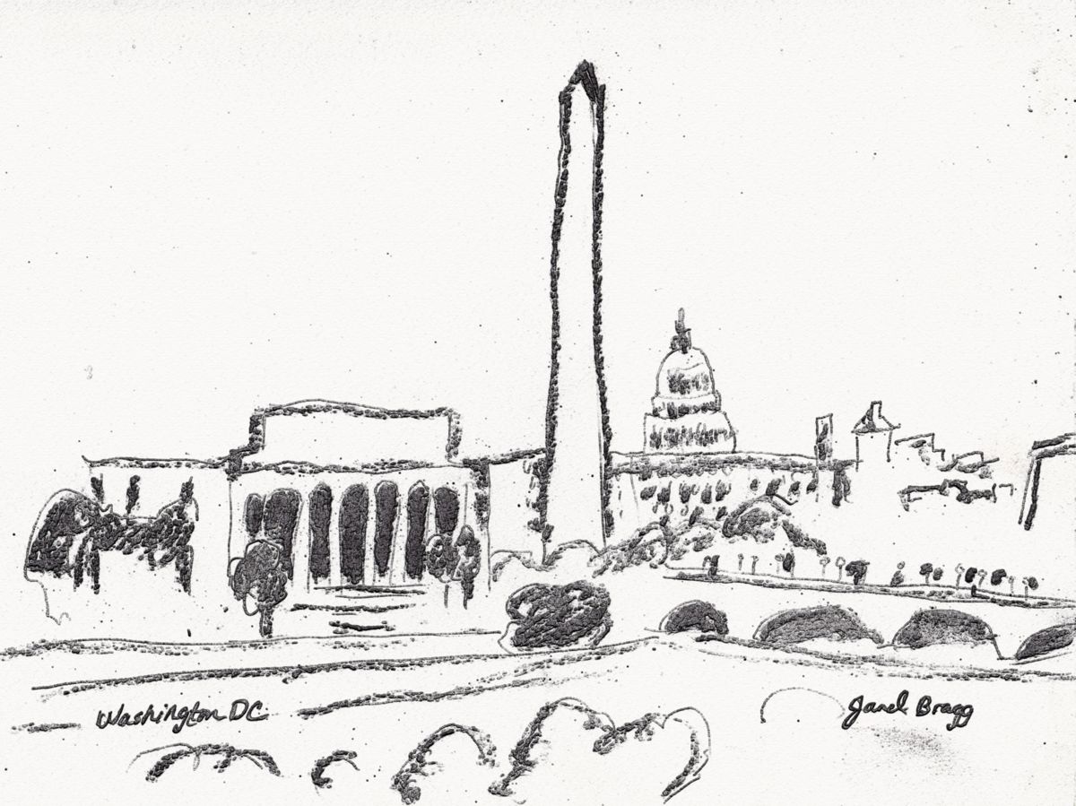 1200x899 Washington Dc Sketch (Janel Bragg) - Congress Sketch
