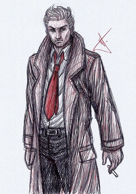 439x629 John Constantine Sketch By Rodwolf - Constantine Sketch
