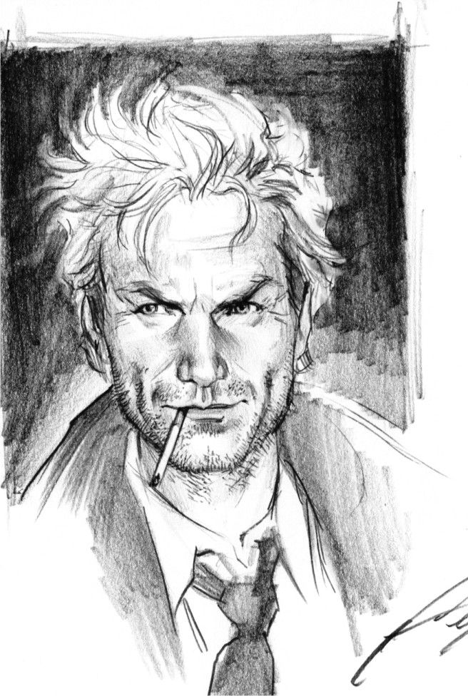 656x976 Pin By Dc Comics News On Fan Art Heroes John - Constantine Sketch