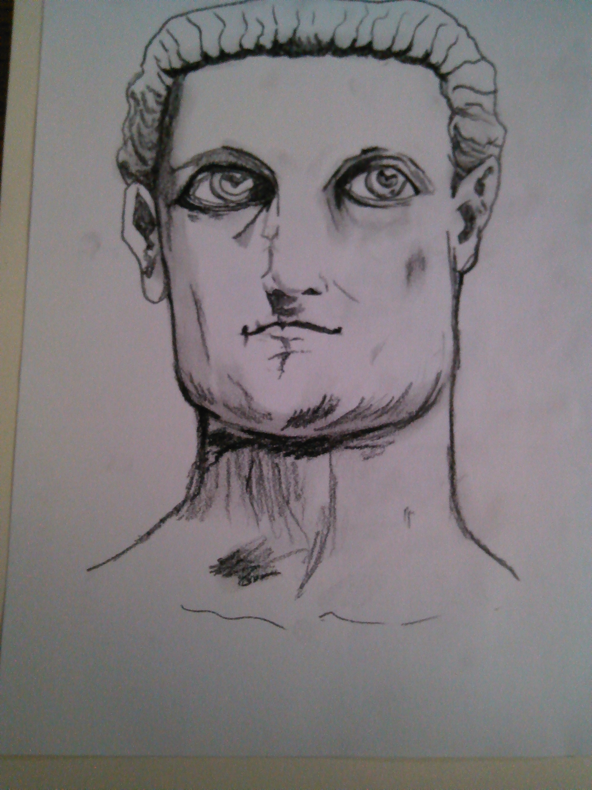 1944x2592 Quick Sketch Of Constantine The Great. Drawing - Constantine Sketch