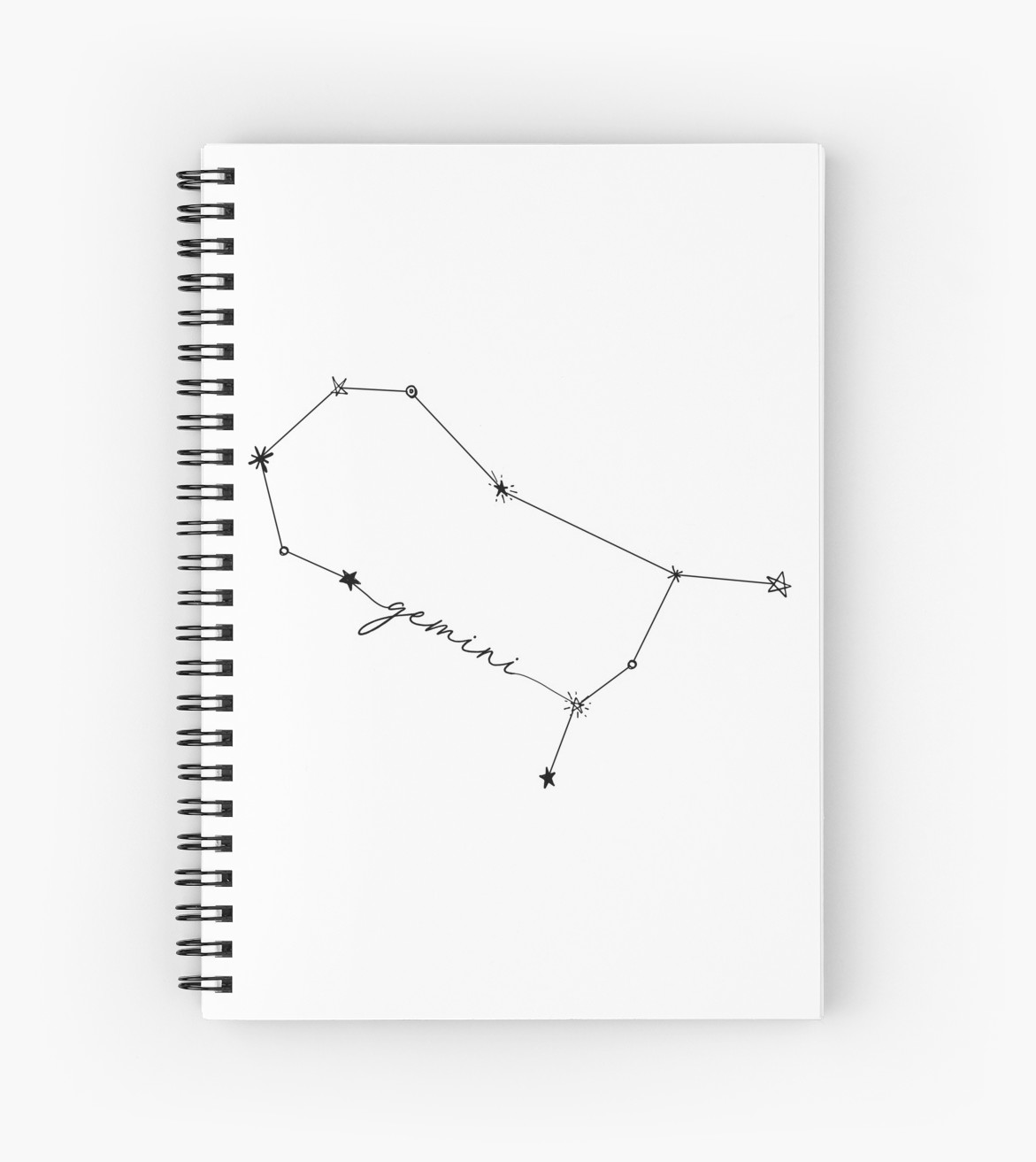 1171x1313 Gemini Constellation Zodiac Drawing Sticker Spiral Notebooks By - Constellation Sketch