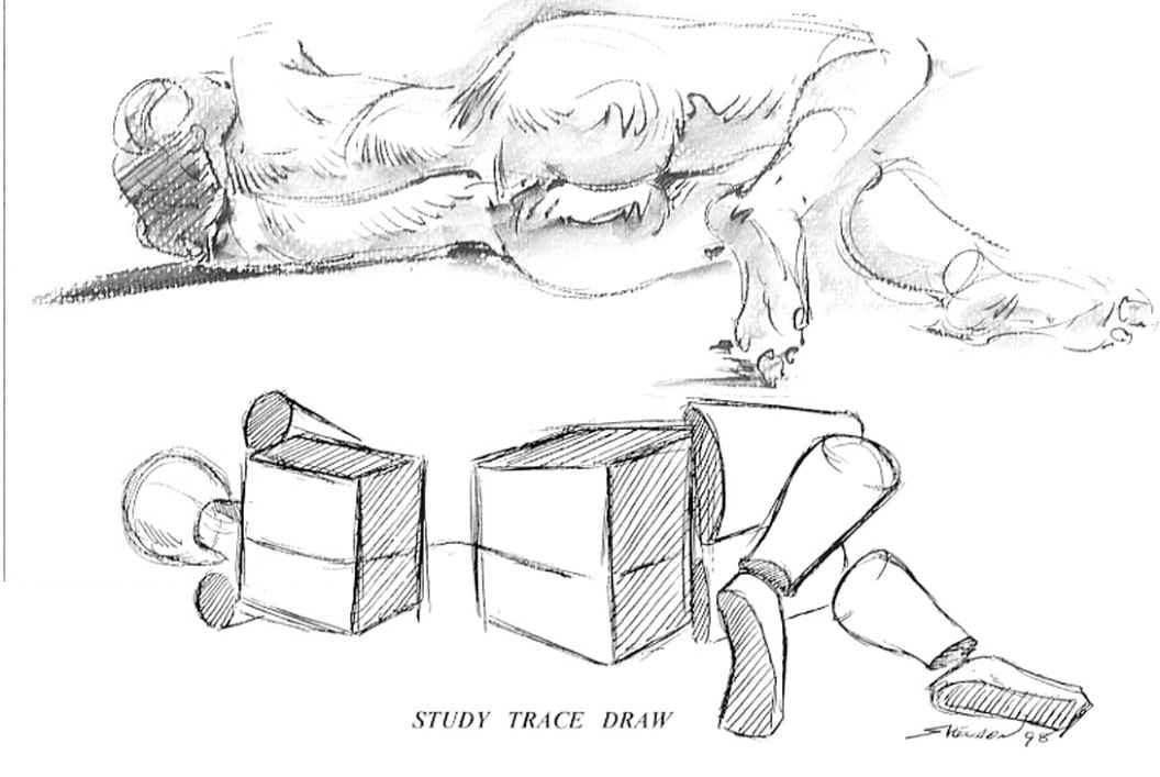 1056x707 Body Construction In Drawing - Construction Sketch