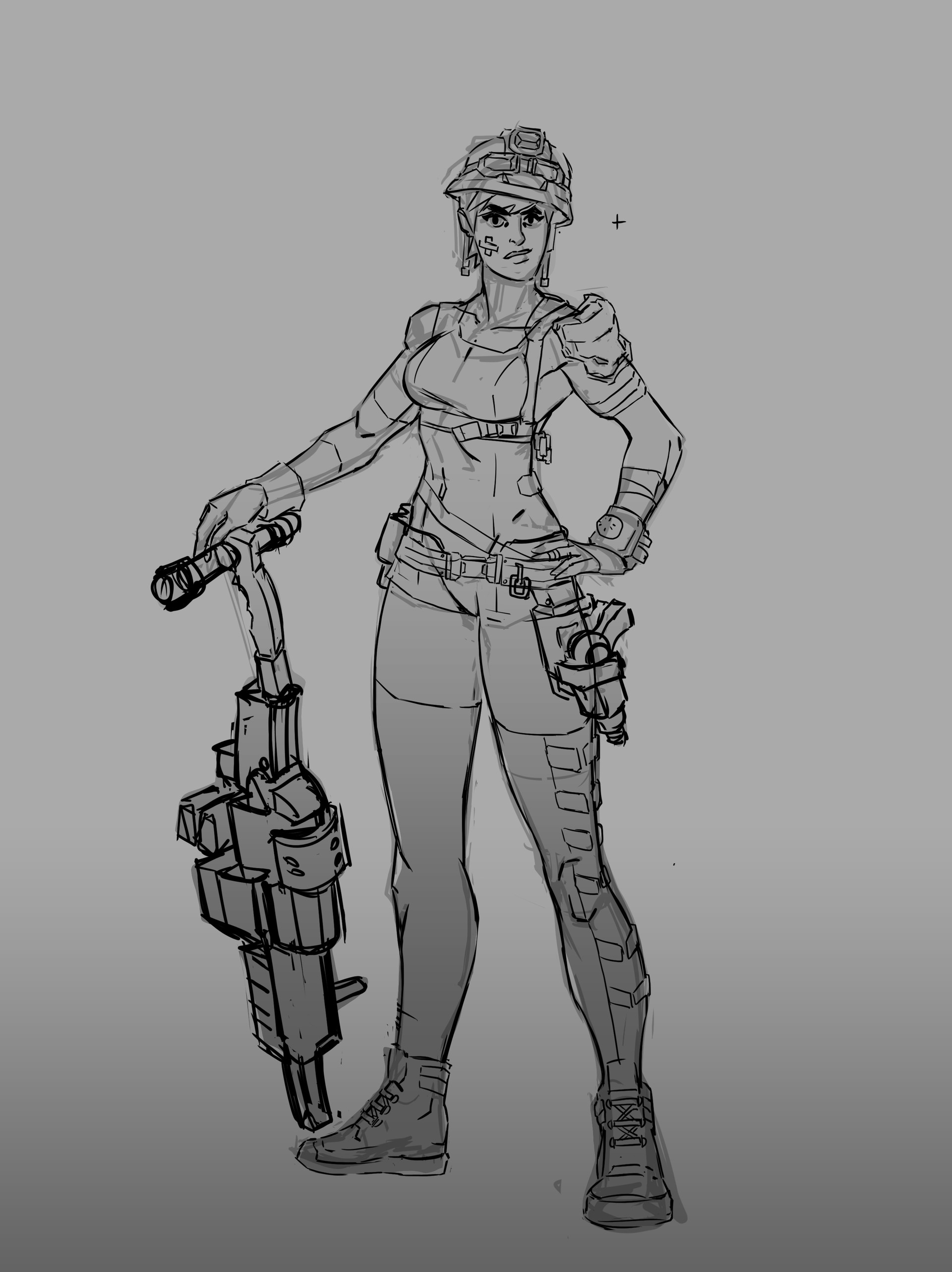1920x2564 Artstation - Construction Worker Sketch