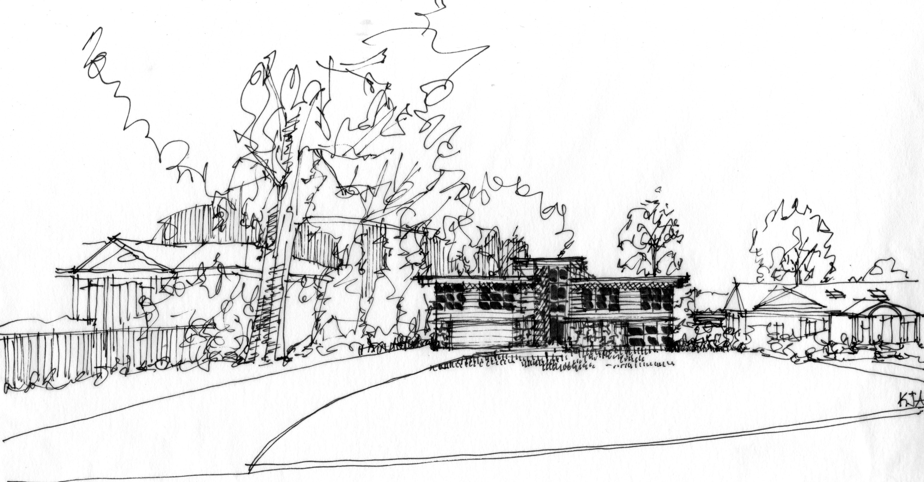 3079x1608 Eastchester Contemporary Residence - Contemporary Sketches