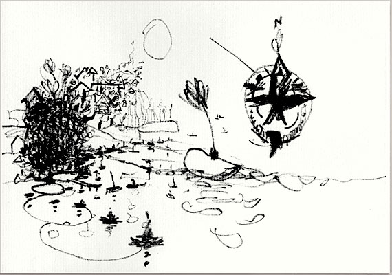 570x400 Gallery Of Harbour Sketches By Contemporary Australian Artist - Contemporary Sketches