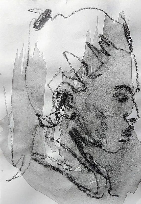 570x824 Original Graphite Drawing - Contemporary Sketches