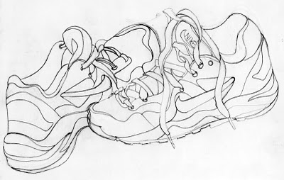 400x254 Contour Line Drawing Shoes Brian Cho - Contour Line Sketch