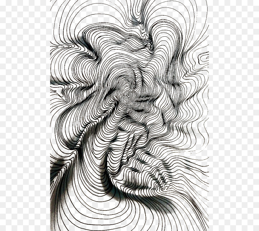 900x800 Drawing Artist Pattern - Contour Line Sketch