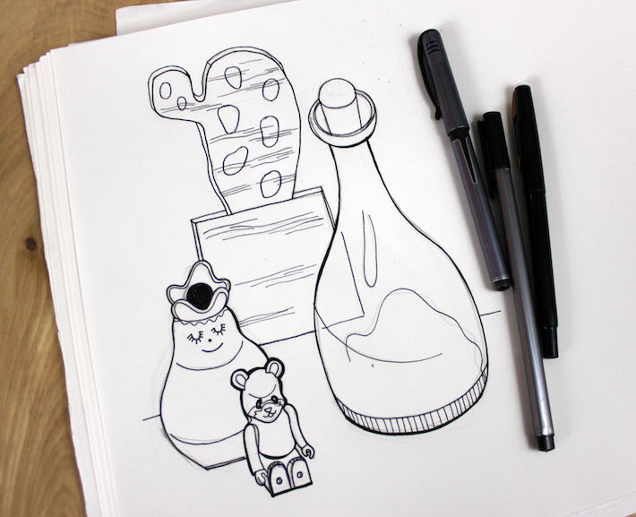 710x577 The Fundamentals Of Contour Lines In Art - Contour Line Sketch