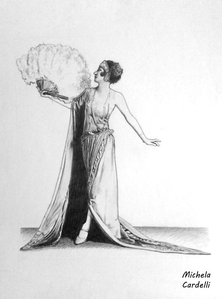 714x960 Pencil Sketch For A Portrait Of Costume History. I Tried To Give - Contrast Sketch