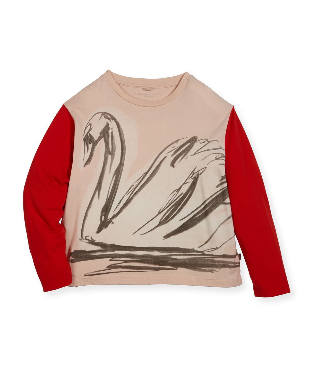 1200x1500 Stella Mccartney Farah Swan Sketch Tee W Contrast Long Sleeves - Contrast Sketch