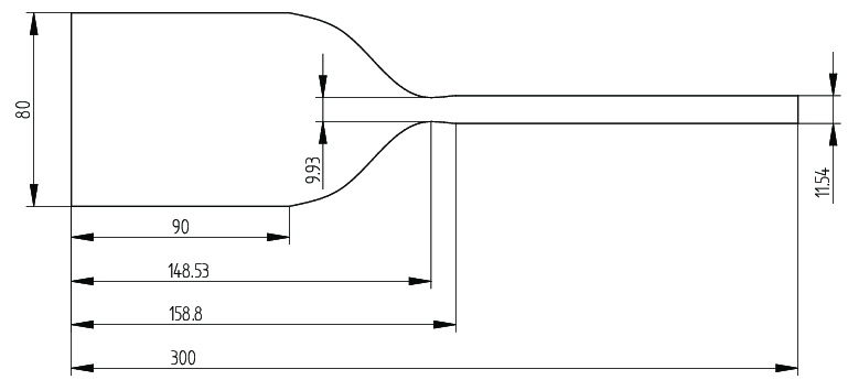 769x355 Sketch Of The Convergent Divergent Nozzle (Flow Direction From - Convergent Sketch