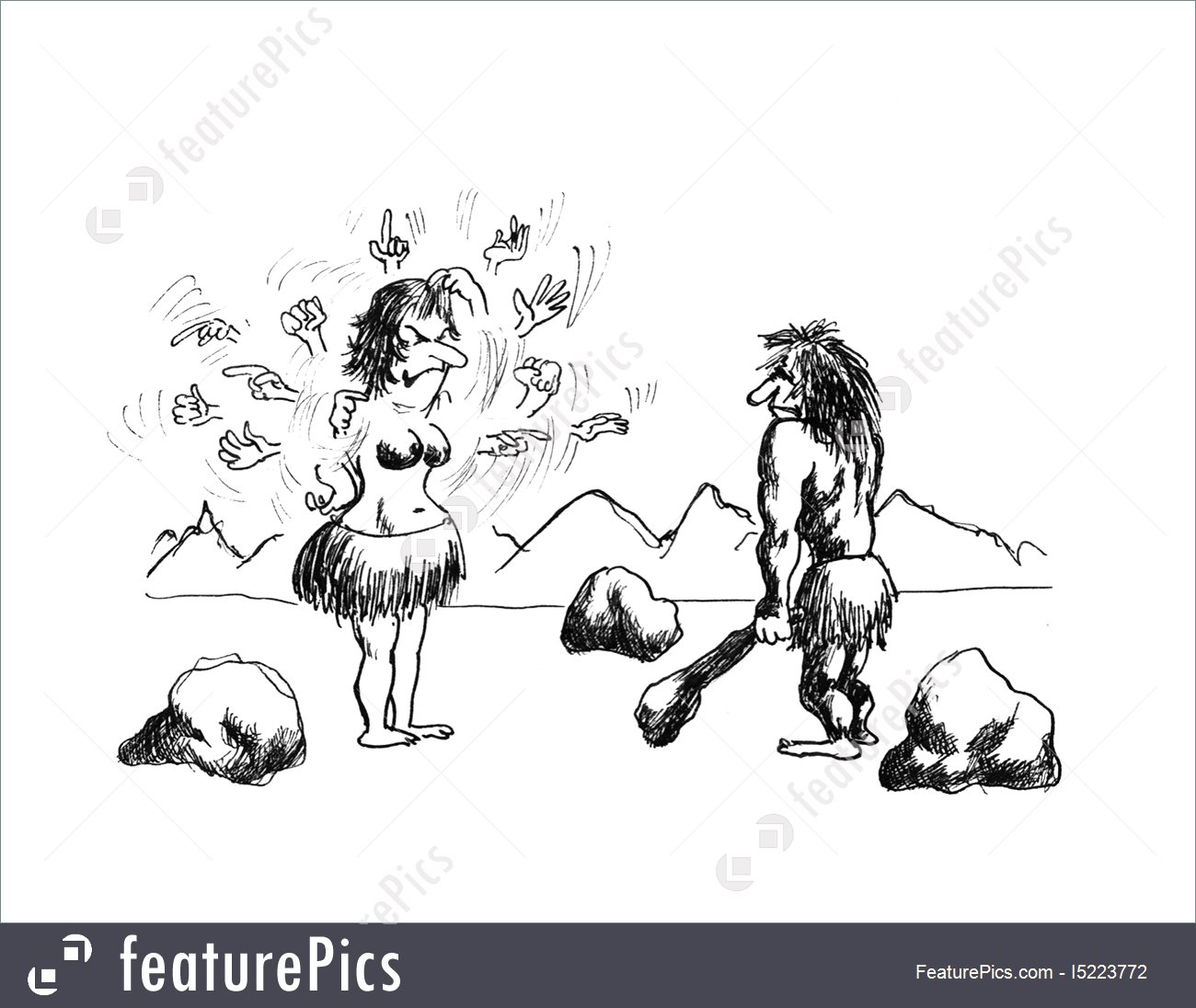 1300x1096 Serious Family Conversation Stock Illustration I5223772 - Conversation Sketch