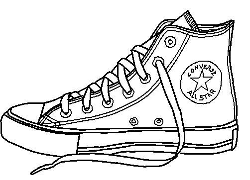 502x362 Converse Shoe Lineart By On - Converse Shoe Sketch