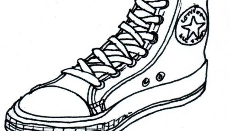 877x500 How To Draw Converse Shoes Our Pastimes - Converse Shoe Sketch