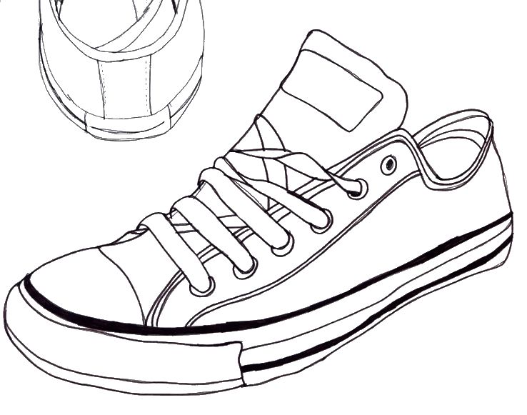 how to draw a converse shoe step by step